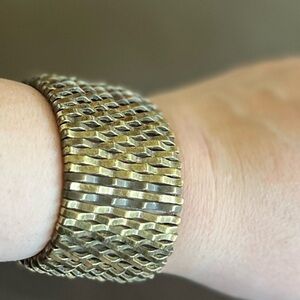 Vintage Brass Textured Bracelet